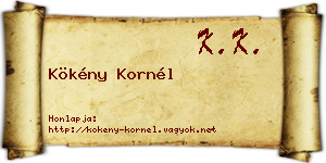 Kökény Kornél névjegykártya